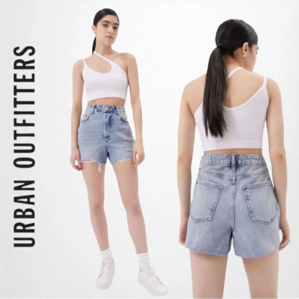 NEW Urban Outfitters UO BDG High Rise Distressed Denim Surf Shorts 26 32